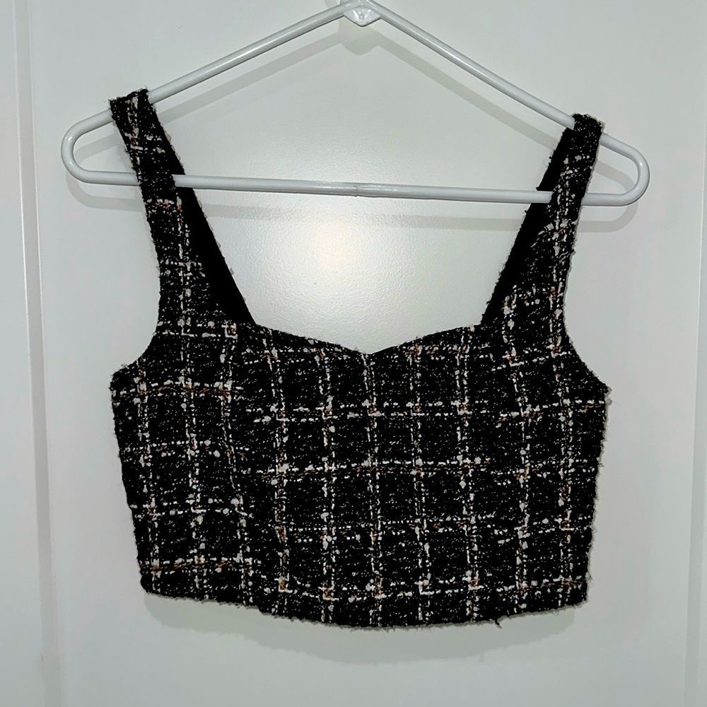 Abercrombie Tweed Crop Top Sz Small